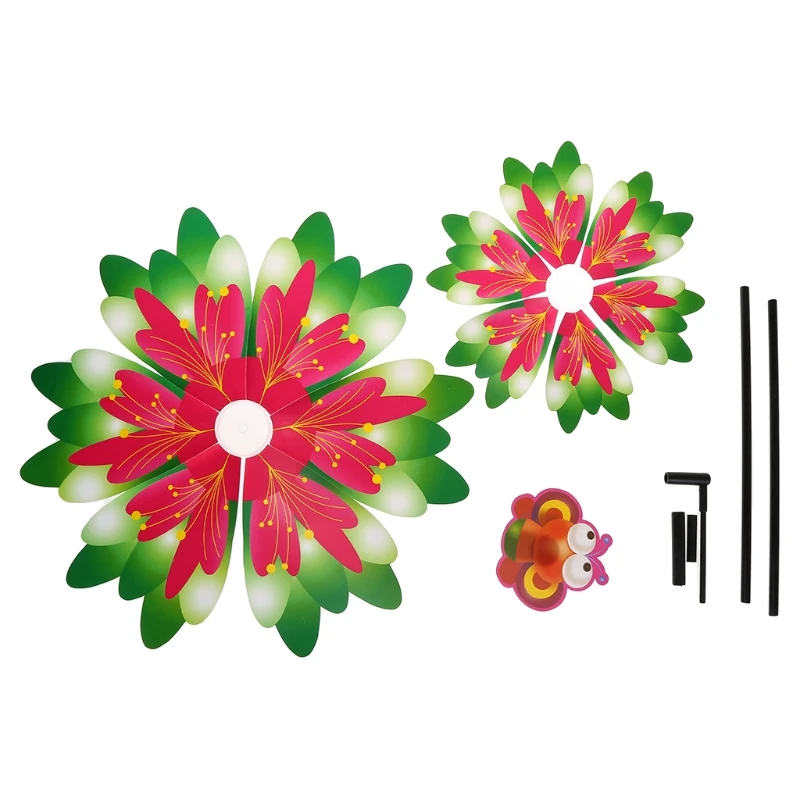 

Ветровой Спиннер, трехслойный Подсолнух, уличное украшение для сада, детские игрушки, Мультяшные подарки, забавные игры