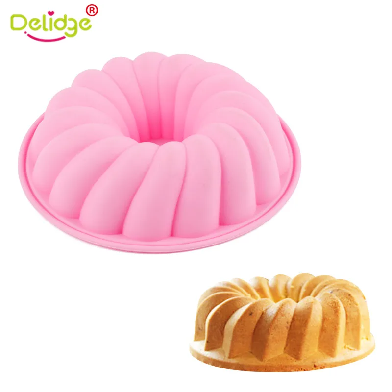 

Food Grade Silicone Spiral Cake Mold Cake Baking Pan Bread Cake Tray DIY Cake Tool Kitchen Accessories