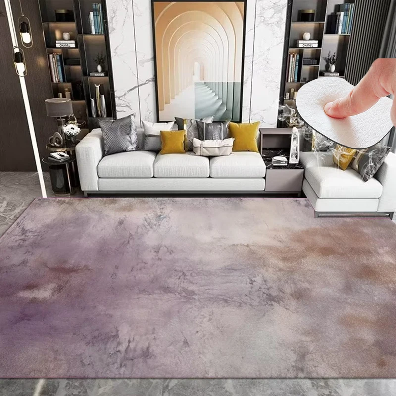 

Modern Carpets Living Room Decoration Purple Large Area Rugs Abstract Bedroom Decorative Carpet Non-slip Washable Floor Mats