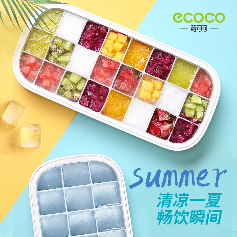 

ECOCO 24/Hole Silicone Ice Cream Mould Ice Cube Tray Popsicle Barrel Diy Mold Dessert Ice Cream Mold with