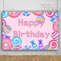 cartoon rainbow candy theme photography backdrop candyland baby child birthday party background wall decoration photo wallpaper