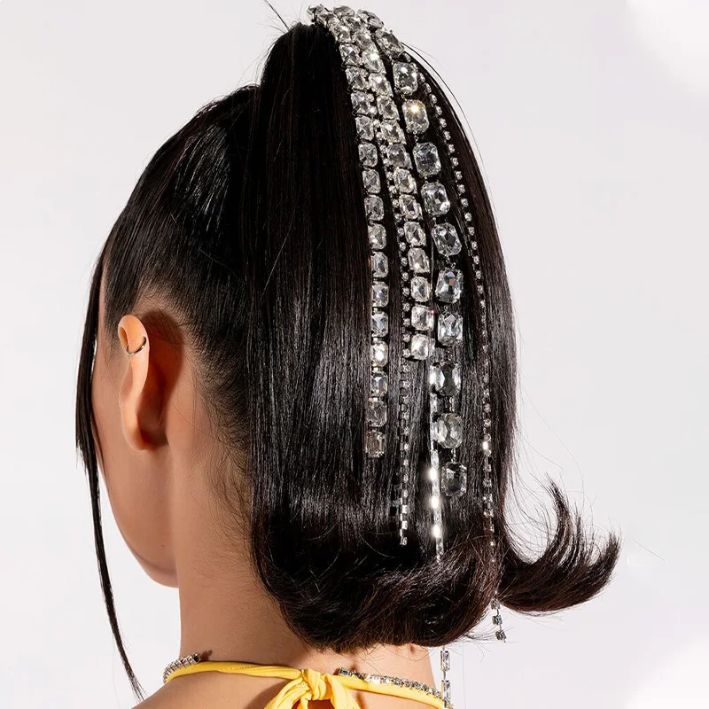 

Stonefans большая Хрустальная цепочка для волос индийский свадебный головной убор ювелирные изделия аксессуары для женщин Бохо головная повяз...