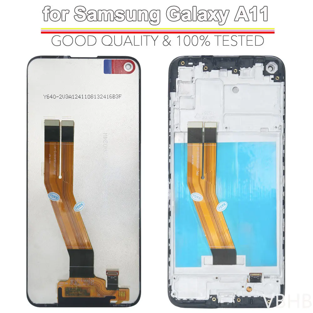 Фото Для Samsung Galaxy A11 A115f LCD-дисплей с сенсорным экраном и диджитайзером, Samsung A115m A115u с рамкой, запчасти для ремонта экрана телефона. №4