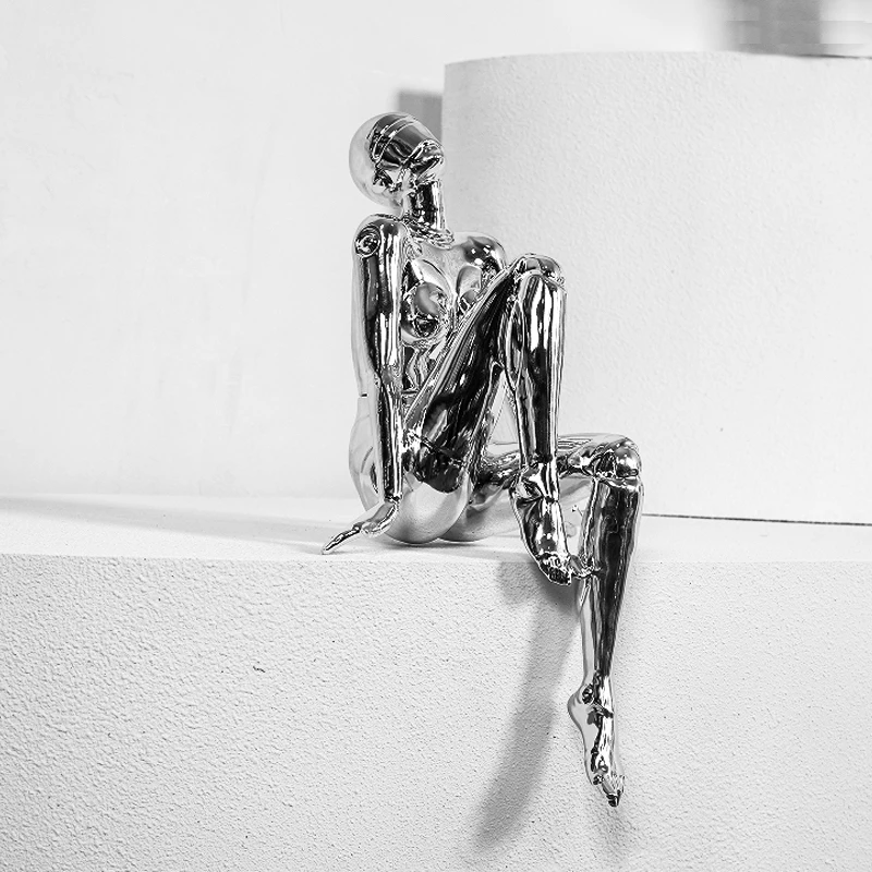 

Technologically inspired decorations, mechanical goddess figure sculptures, tabletop porch decorations
