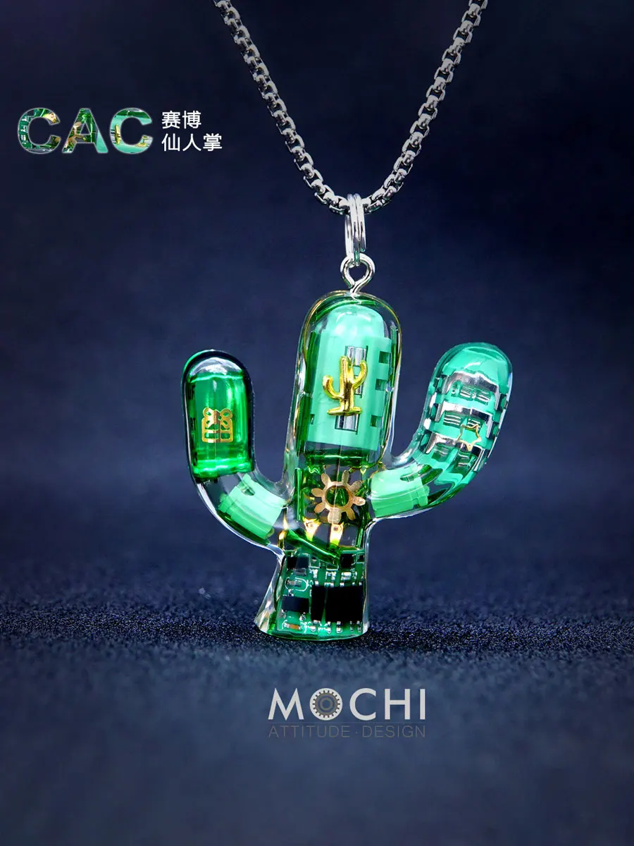 

I Original Fashion Brand Cactus Online Influencer Necklace Hot Sale Exquisite Advanced Keychain Cyberpunk Clavicle Chain