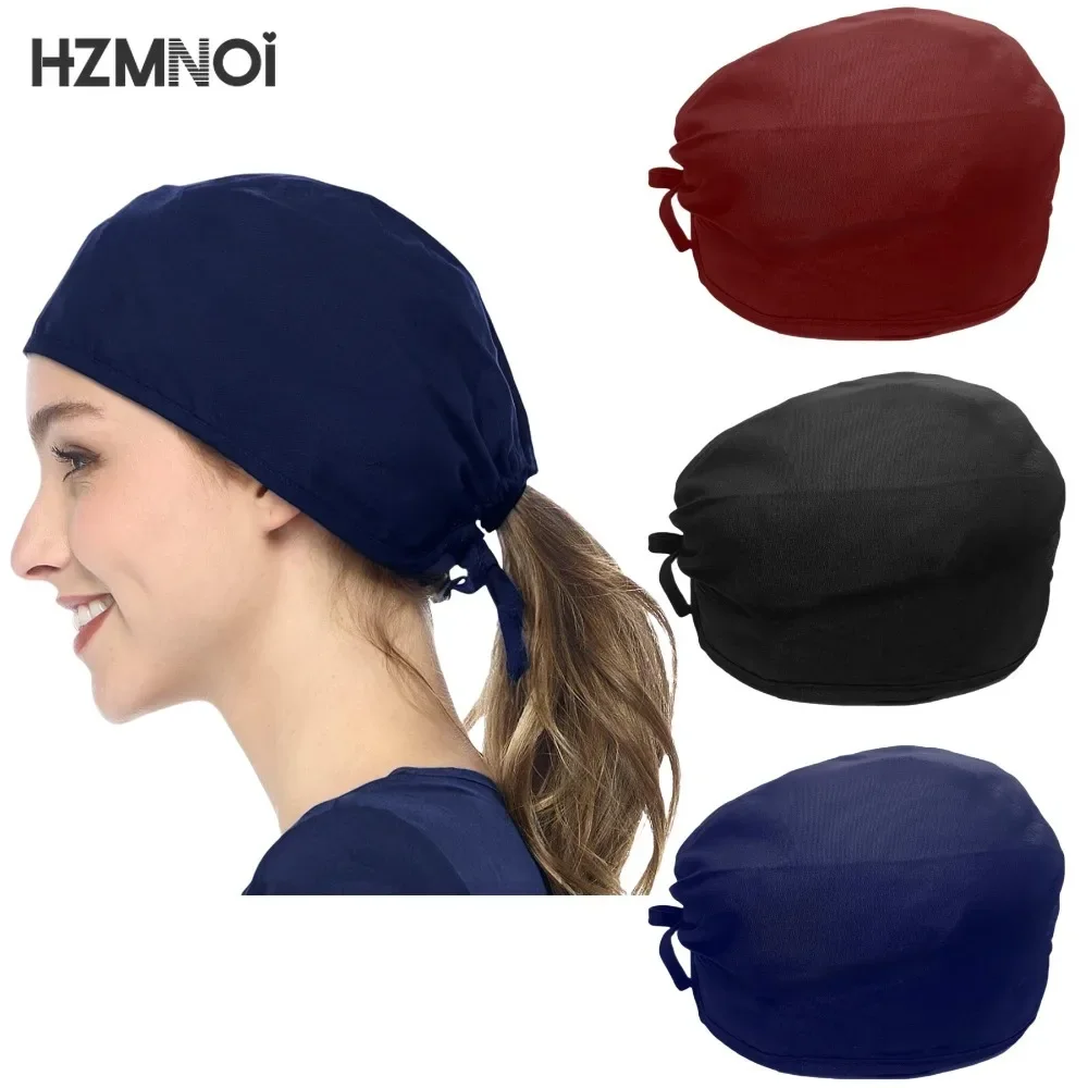 Регулируемые хирургические шапки-скрабы рабочая шапка с держателем для конского