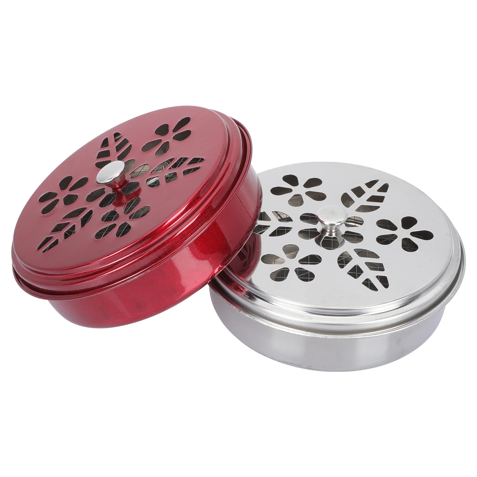 

Coil Mosquito Holder Incense Burner Box Tray Spiral Iron Metal Sandalwood Censer Fragrance Portable Hollow Tin Cage Container