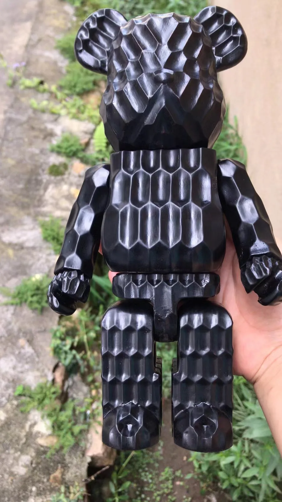 

Bearbrick 400% деревянный медведь хароши каримоку дерево молния черный сандаловое дерево BE @ RBRICK строительный блок медведь трендовая игрушка кукл...