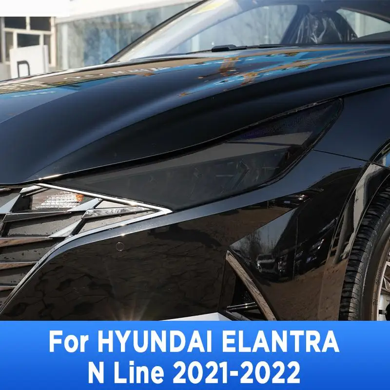 

For HYUNDAI ELANTRA N Line 2021-2022 Car Exterior Headlight Anti-scratch Front Lamp Tint TPU Protective Film Repair Accessories