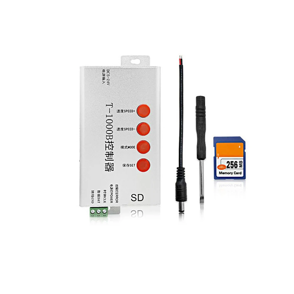 

Led Symphony T-1000b Full Color Controller Programmable Sd Card Controller 5-24v