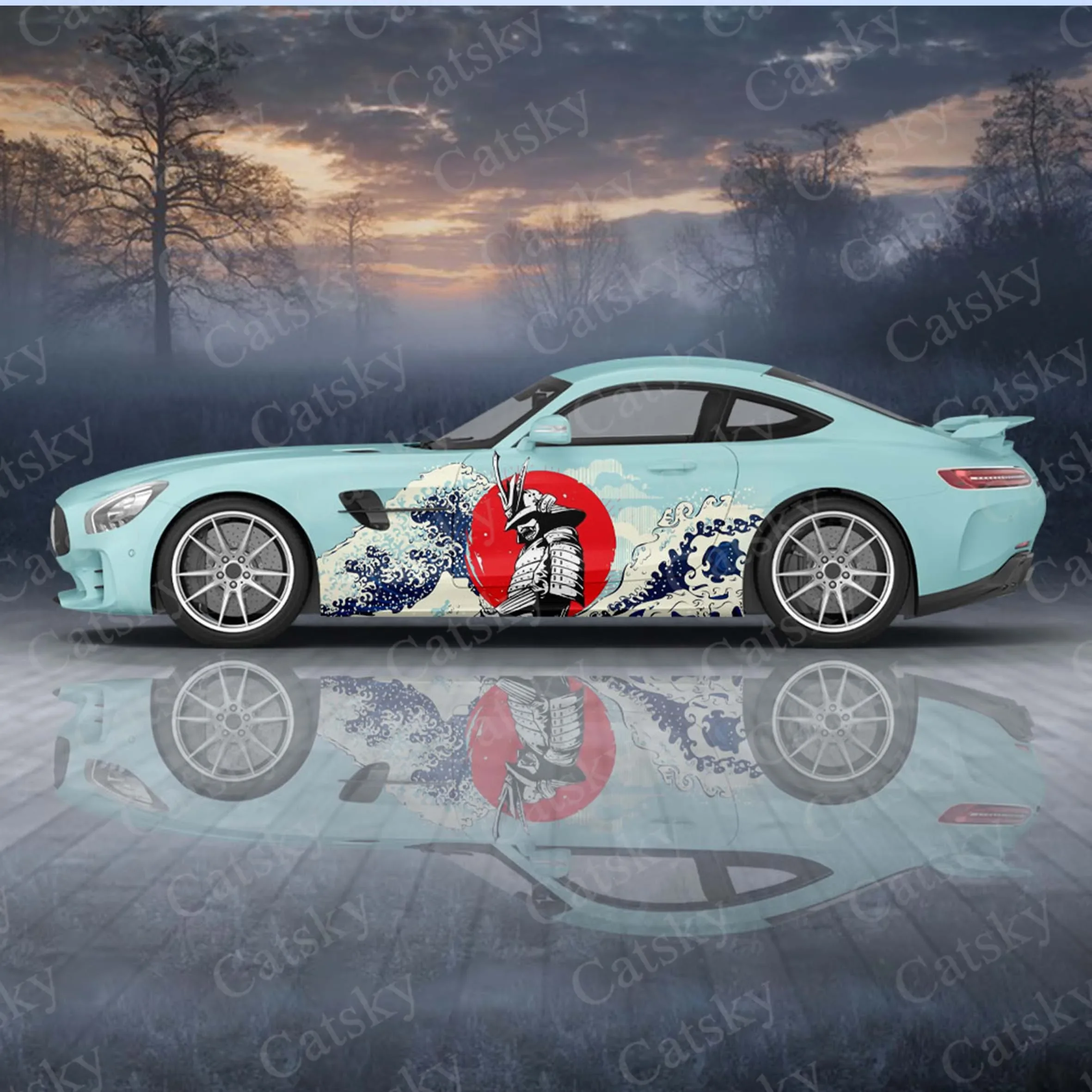 Самурай 2 шт./компл. автомобильная наклейка для универсальной большой