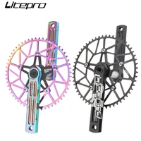 litepro edgepro folding bike integrated chainwheel hollow crank bottom bracket 130mm bcd single chainring iamok bicycle parts