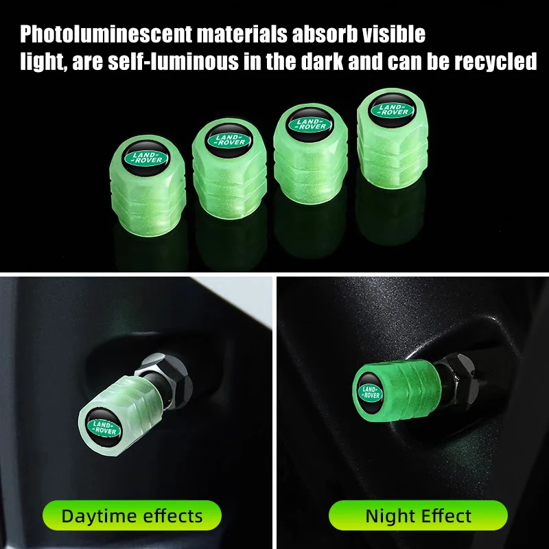 Автомобильные клапаны для шин светящиеся в темноте флуоресцентные колесные Land