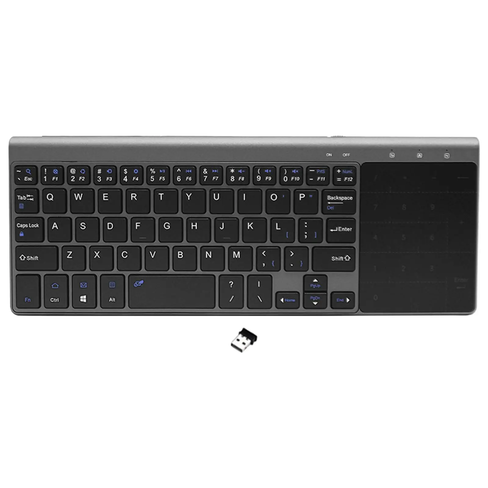 Wireless Keyboard with Touchpad 2.4G Portable Remote Mouse Combo |