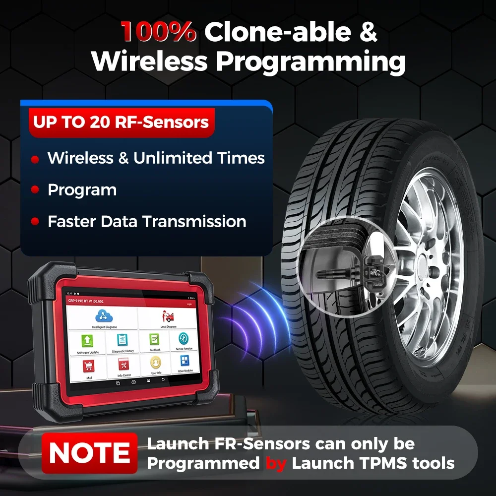 Фото Датчик давления в шинах LAUNCH X431 NEW 2 в 1 TSENSOR-05S TPMS с функцией регулировки угла наклона №5