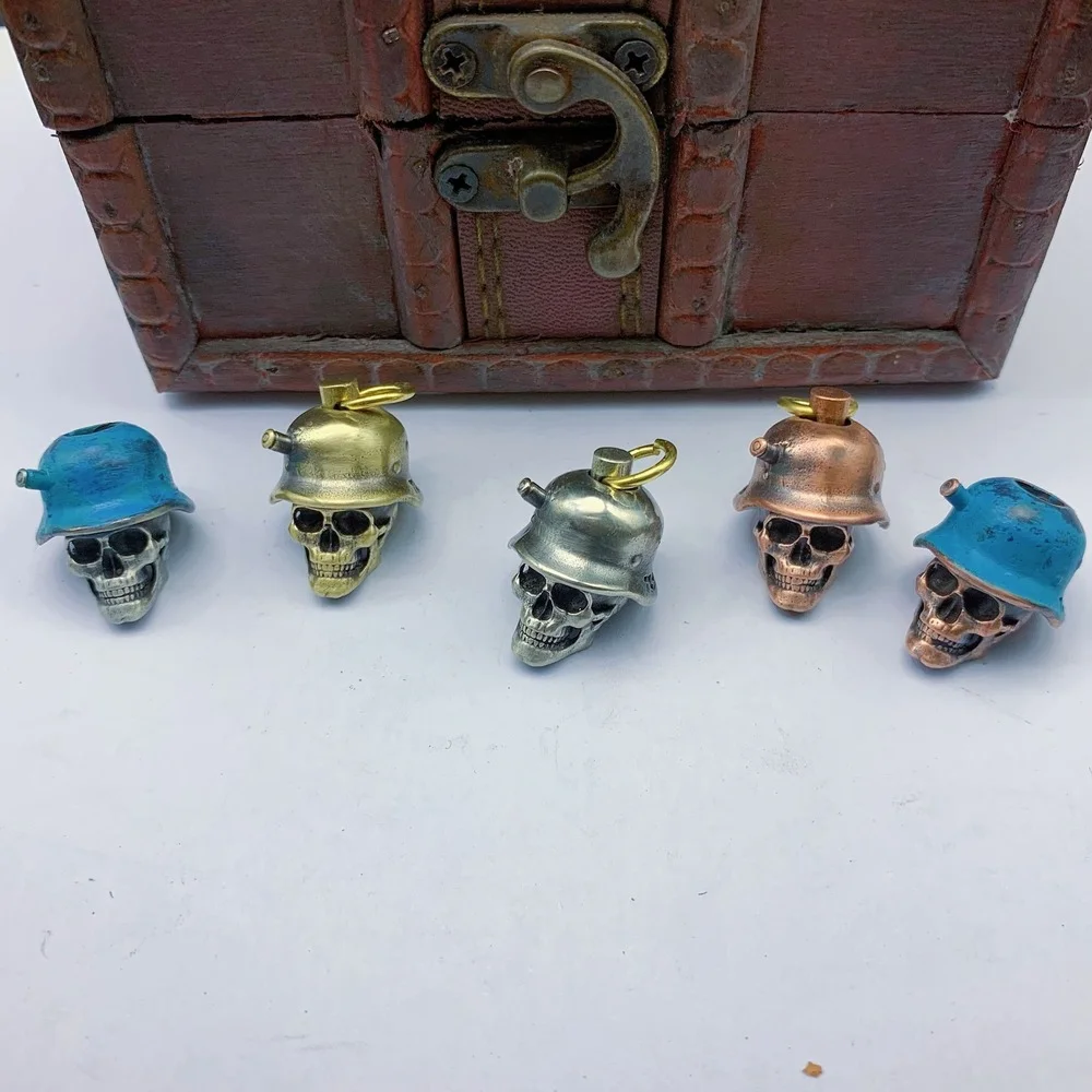 

1pcs Vintage Hat Brass Knife Beads Umbrella Rope Pendant Key Chain Accessories Copper Paracord Bead