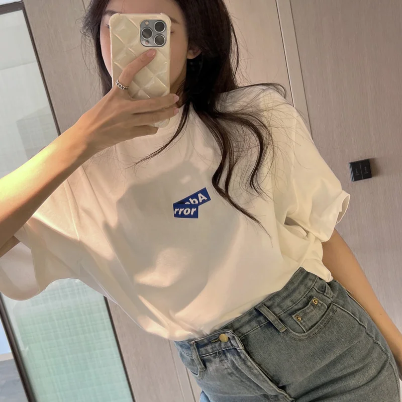 

Ader Error Embroidery printing T-shirt Seoul Korea 2022 100%cotton Adererror short sleeve T Shirt Men women Casual tee