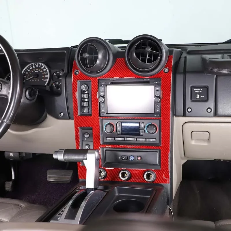 Для Hummer H2 2003-2007 мягкое углеродное волокно автомобильное центральное управление