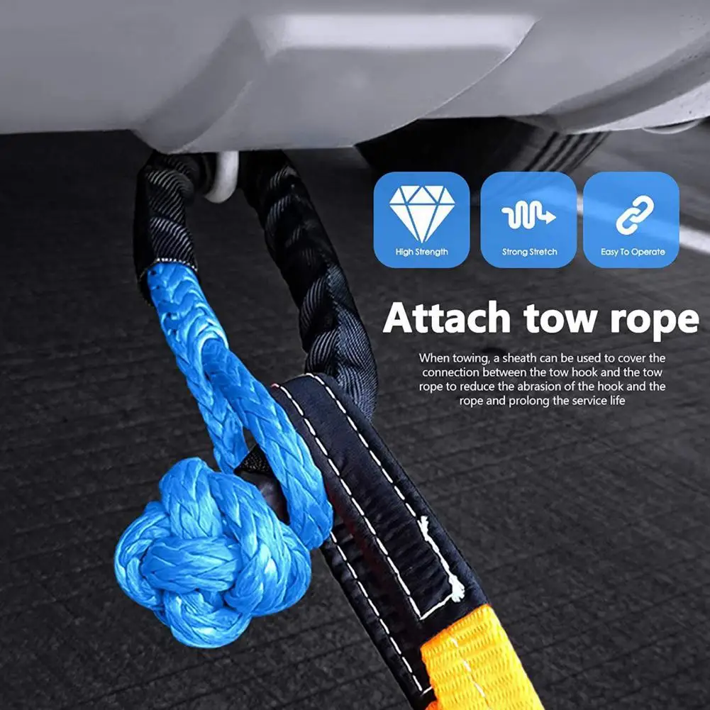 

Tow rope Practical Lightweight Wear-resistant Great Tenacity Versatile Trailer Strap for Truck Tow Strap Tow Rope