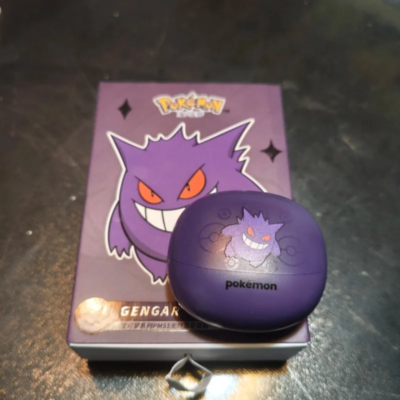 Фото Оригинальная Bluetooth-гарнитура Pokemon Gengar Pm55 Maushold, полувкладышная, с шумоподавлением, игровая гарнитура для повседневного использования парами. №5