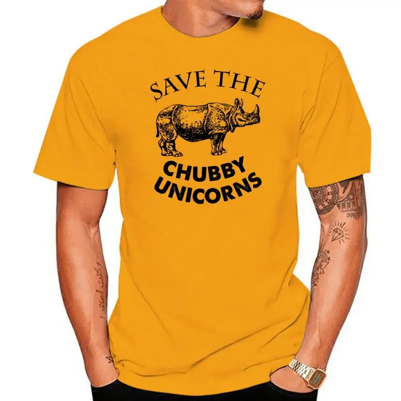 

454 Save the Chubby Unicorns mens T-shirt rhino chunky Africa Rhinoceros vintage