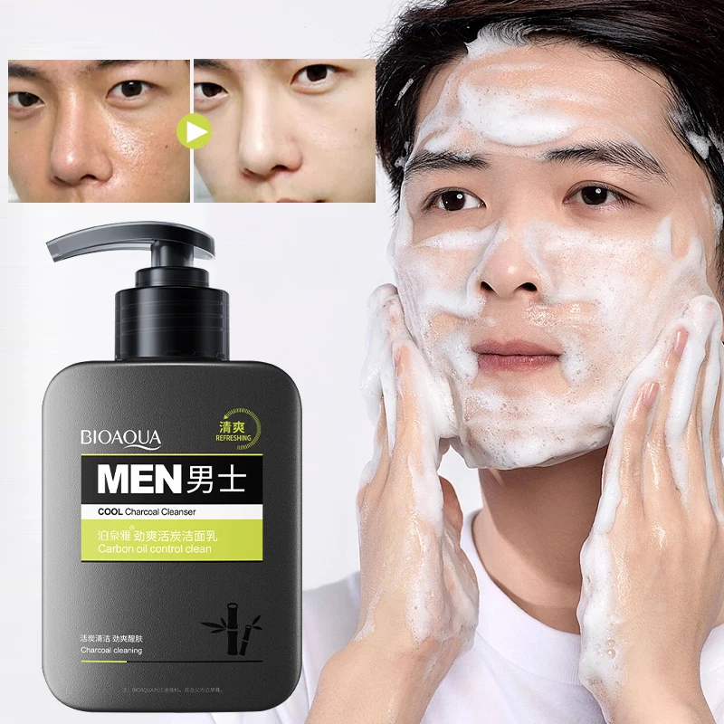 

Men's Oil Control Facial Cleanser 168g Skin Care Cleansing Removing Acne Blackheads Shrinking Pores Moisturizing Brightening