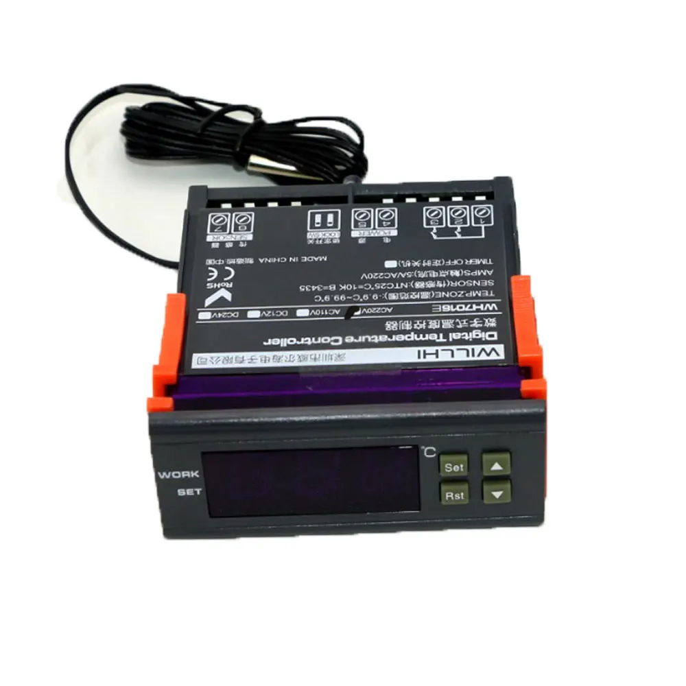 wh7016d ac 220v110v dc 24v12v 10a digital lcd electronic thermostat temperature controller switch 30300 celcius for oven free global shipping