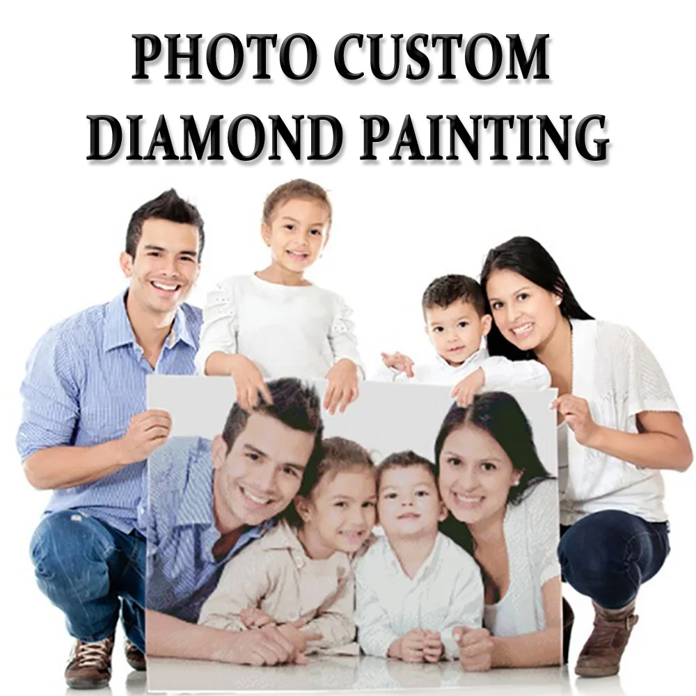 

Photo Costom Diamond Painting Family Home Decor Mosaic Jewel Cross Stitch Handmade 5D Diy Paint Full Drills Adults Crafts