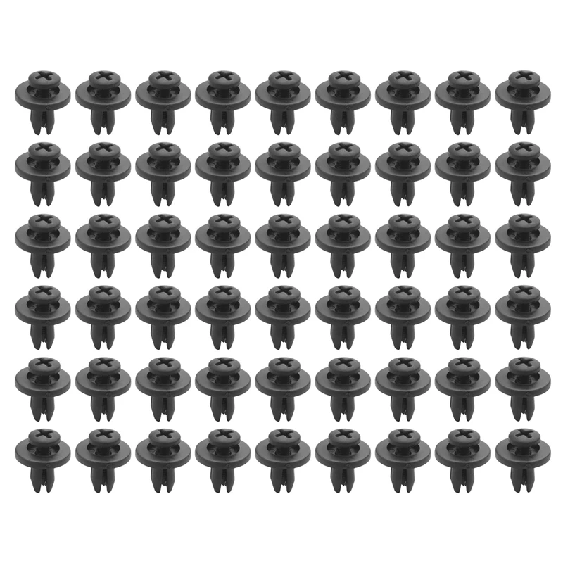 

300Pcs 6Mm Plastic Push Type Rivet Bumper Pin Clips