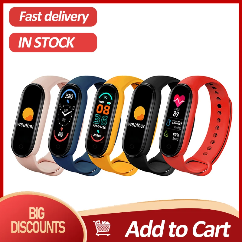 

Smart Bracelet Watch Pedometer for Men Women Children Heart Rate Blood Pressure Monitor Color Screen Digital Bracelet