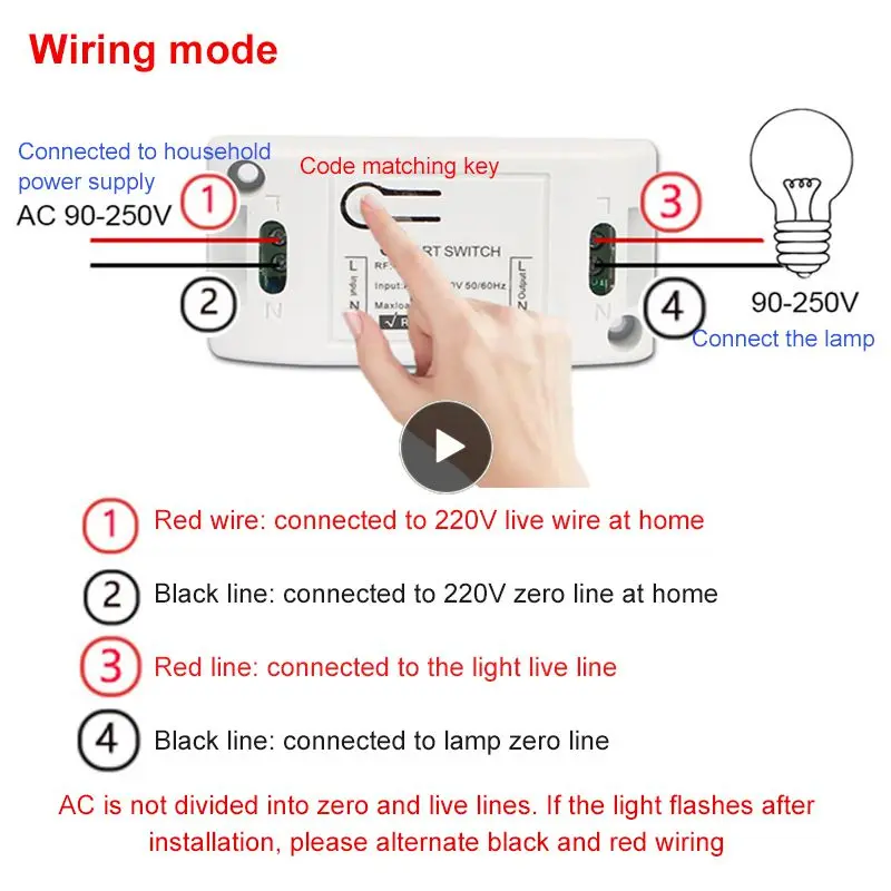 

Switches Module 433mhz Kitchen Waste Processor Household Free Stickers Household Smart Switch Module Free Wiring For Diy