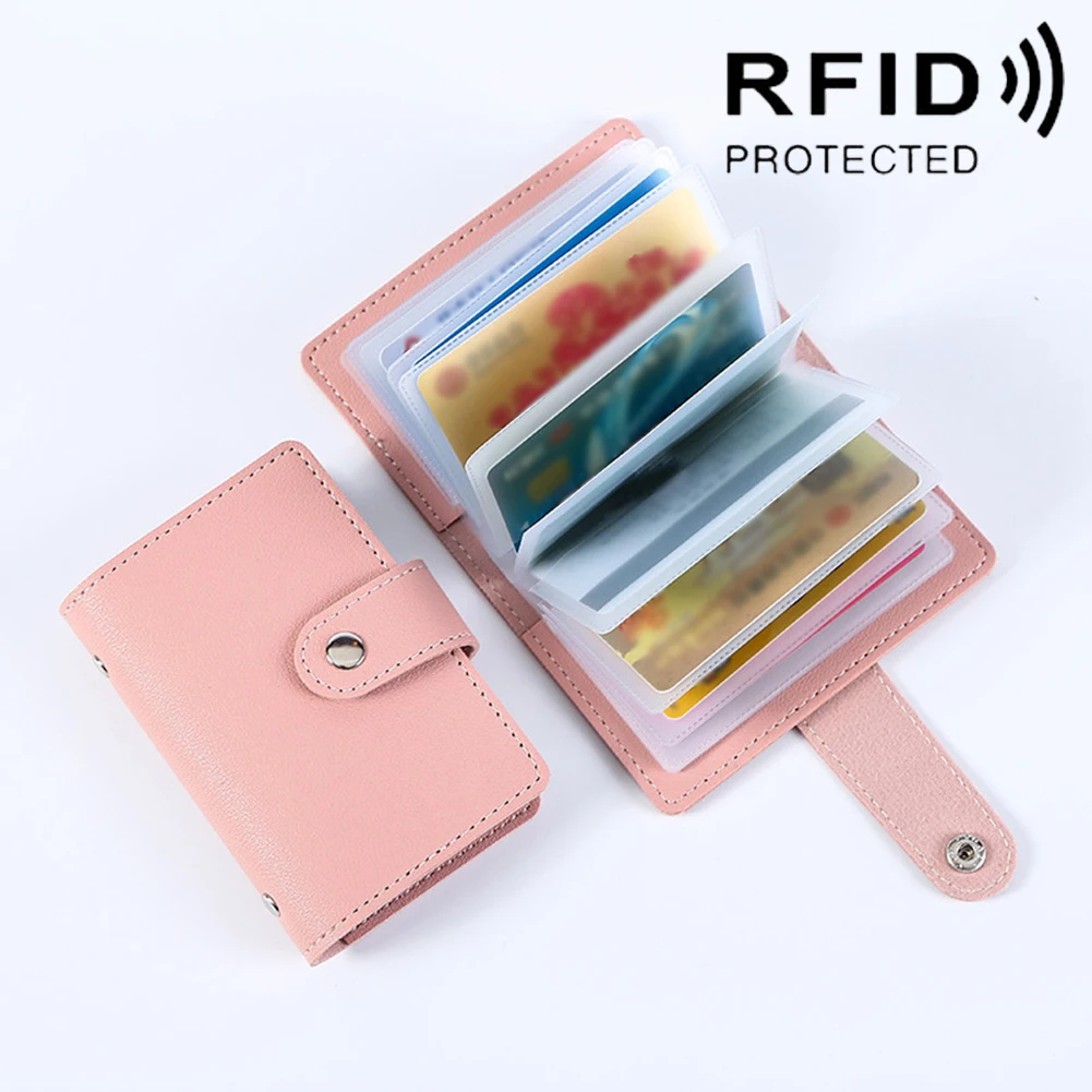 

PU Leather Function Card Case Anti-theft ID Credit Card Holder ID Card Holder Credit Passport Card Bag Business Card Holder