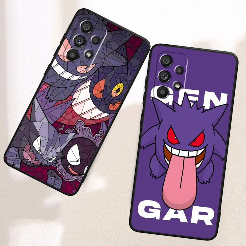 P-Pokemons G-Gengguis мультфильм для Samsung Note 20 10 Ultra Plus A31 A14 A12 A70 A34 A25 A04 A05 A15 A24 железная черная