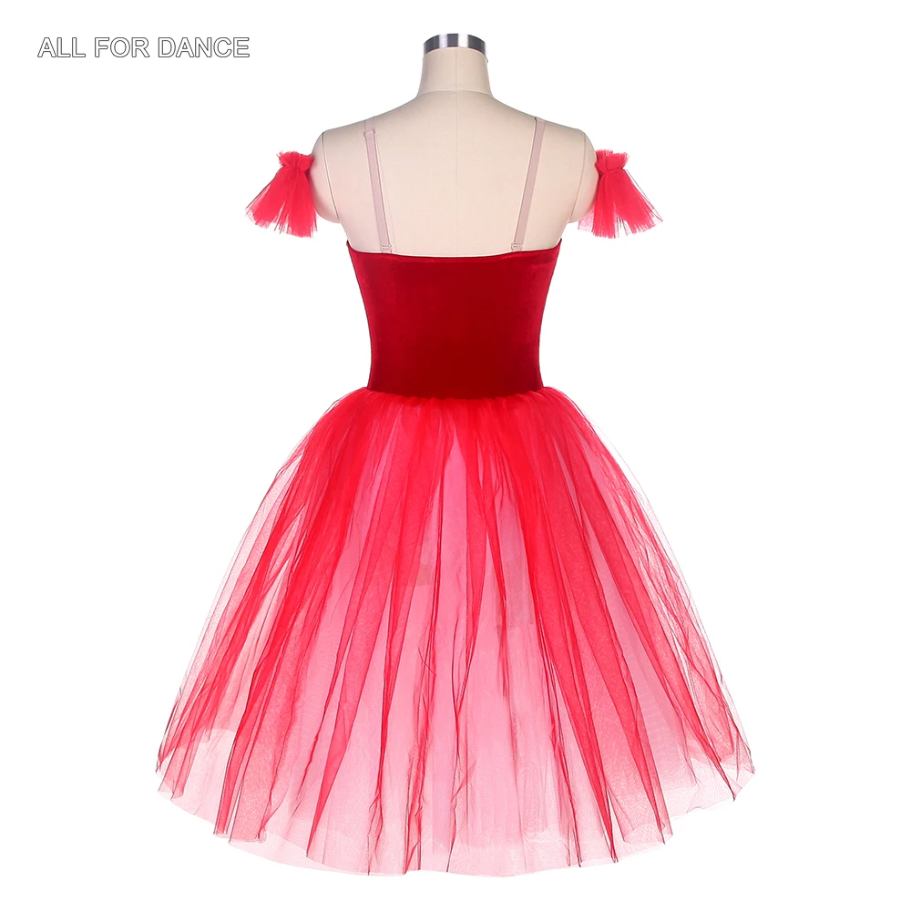 21318 Новый камзол красного/зеленого цвета длинная романтическая балетная пачка