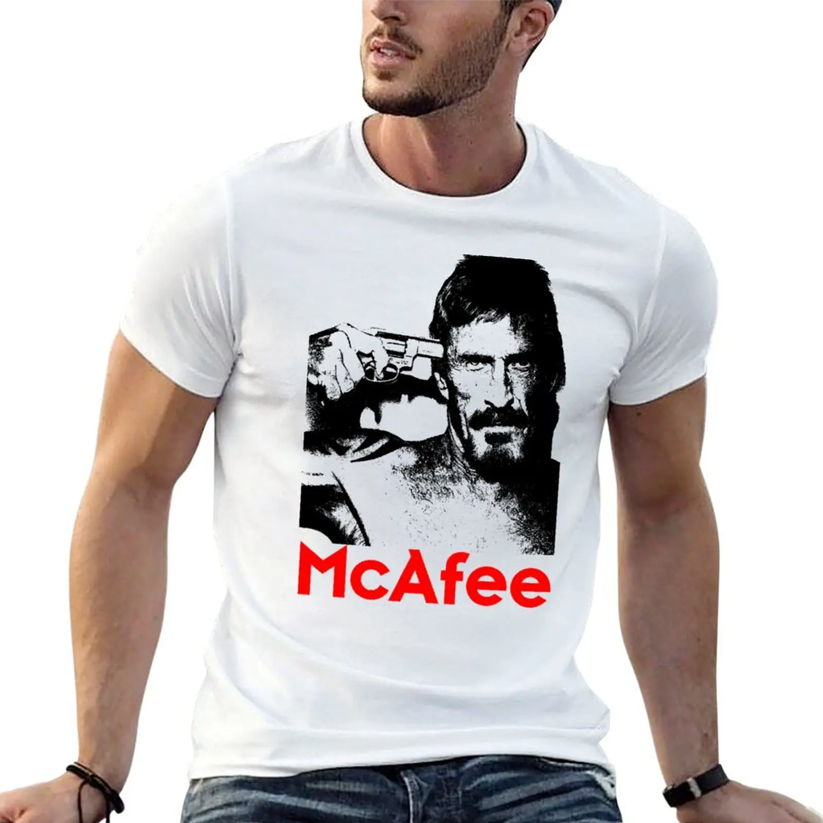 Фото Футболка McAfee, летняя модная повседневная футболка №1