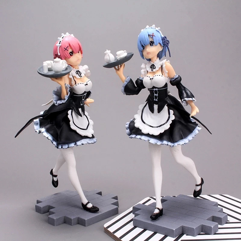 

Kawaii Re:Life In A Different World From Zero Japan Anime Figure PVC Toys Cute Rem/Ram Maid Dolls Room Decor Ornaments Boy Gifts