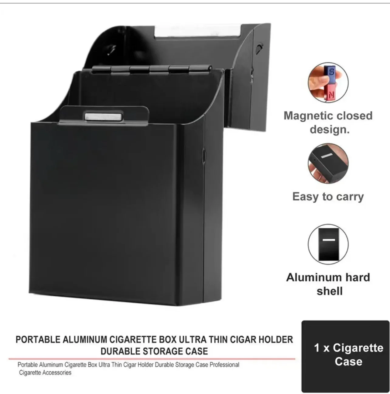 Портативный металлический чехол для сигарет задняя крышка сигар