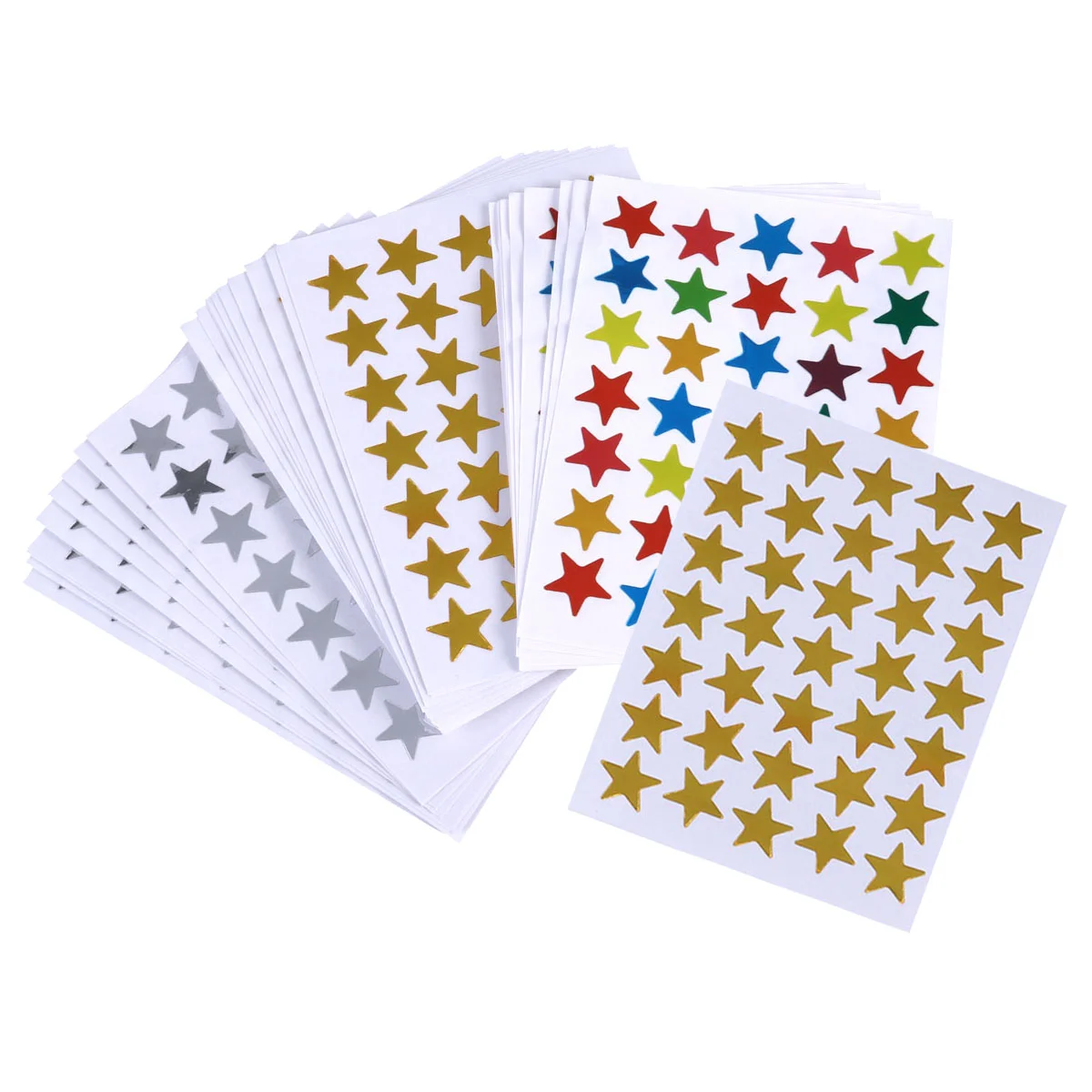 

30 Sheets Count Star Stickers Gold Silver Colorful Self-adhesive Stickers Stars