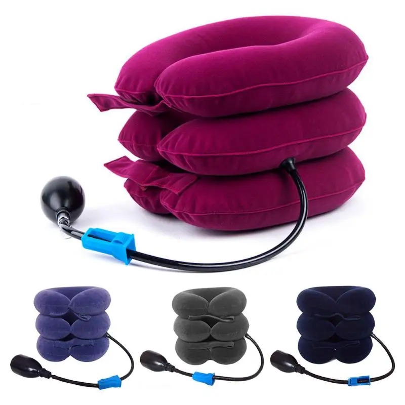 

Soft U Neck Pillow Air Inflatable Pillow Cushion Cervical Brace Neck Shoulder Pain Relax Support Massager Pillow Device Traction