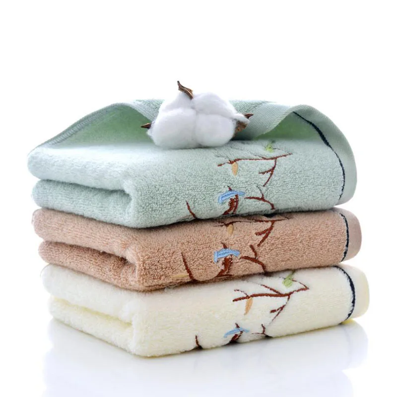 

Полотенце для лица из чистого хлопка с вышивкой в виде дерева, домашнее банное полотенце, чистящее изделие, мягкий удобный материал, домашни...