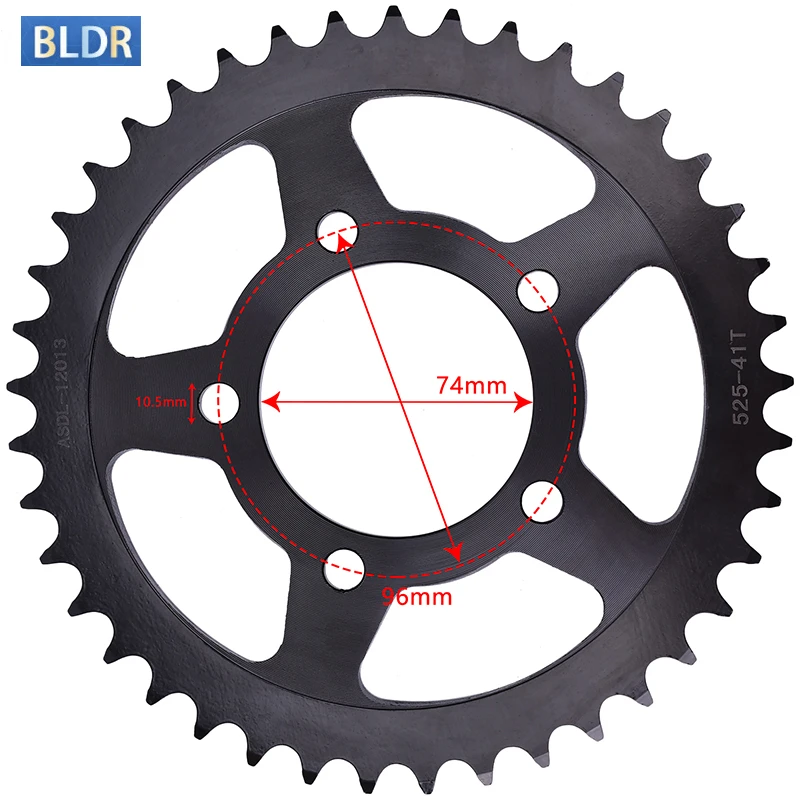 

525-41T 41 Tooth 400CC Motorcycle Drive Rear Sprocket Gear Wheel Cam For Honda Road CBR400 CBR400RR Tri - Arm CBR 400 RR NC23