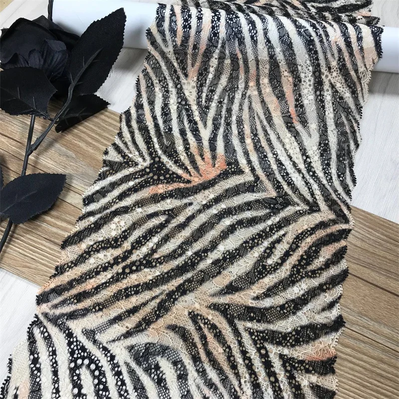 (2M/Lot) Elastic Neon Colors Lace Trim Multi-Color Stretch Fabric DIY Sewing Crafts Two Tone For Clothing Accessories - купить по