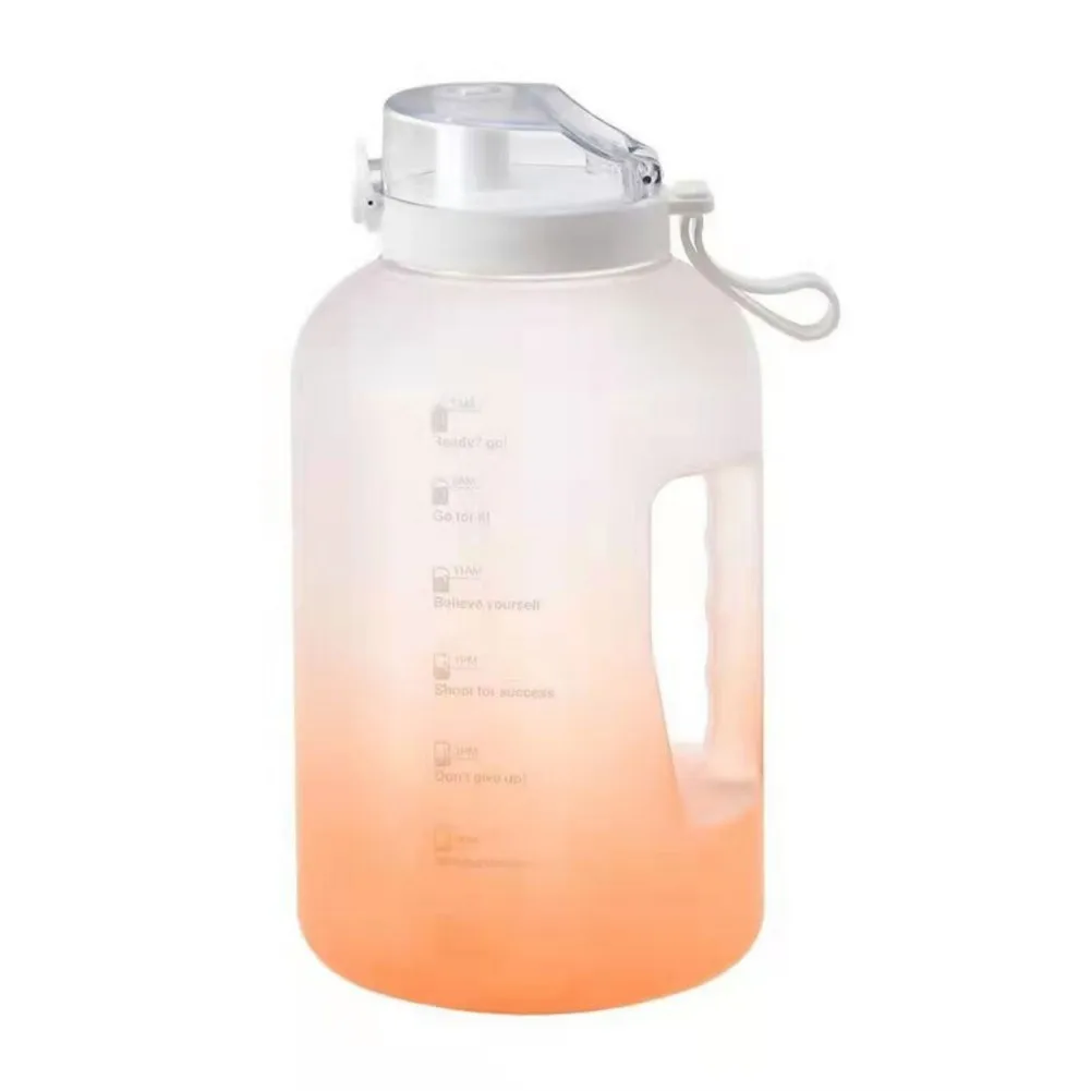 

Half Gallon Water Bottle with Straw Camping Hiking Running Travel Sport Bottle Large Capacity Outdoor Water Jug with Time Marker