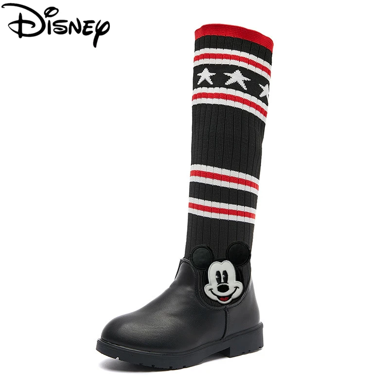 

Disney children's cartoon rice mouse girl thickening warm anti-skid long cap boots fashion boots cotton boots princess shoes
