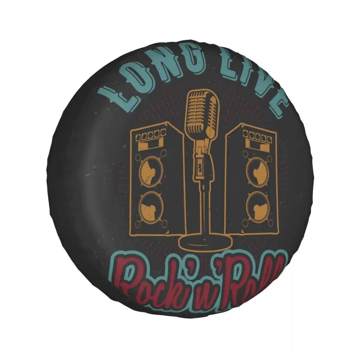 

1pcs Universal Car Spare Tire Covers Case Auto Wheel Tires Rock N Roll With Long Live Vehicle Tyre Waterproof Polyester Bag