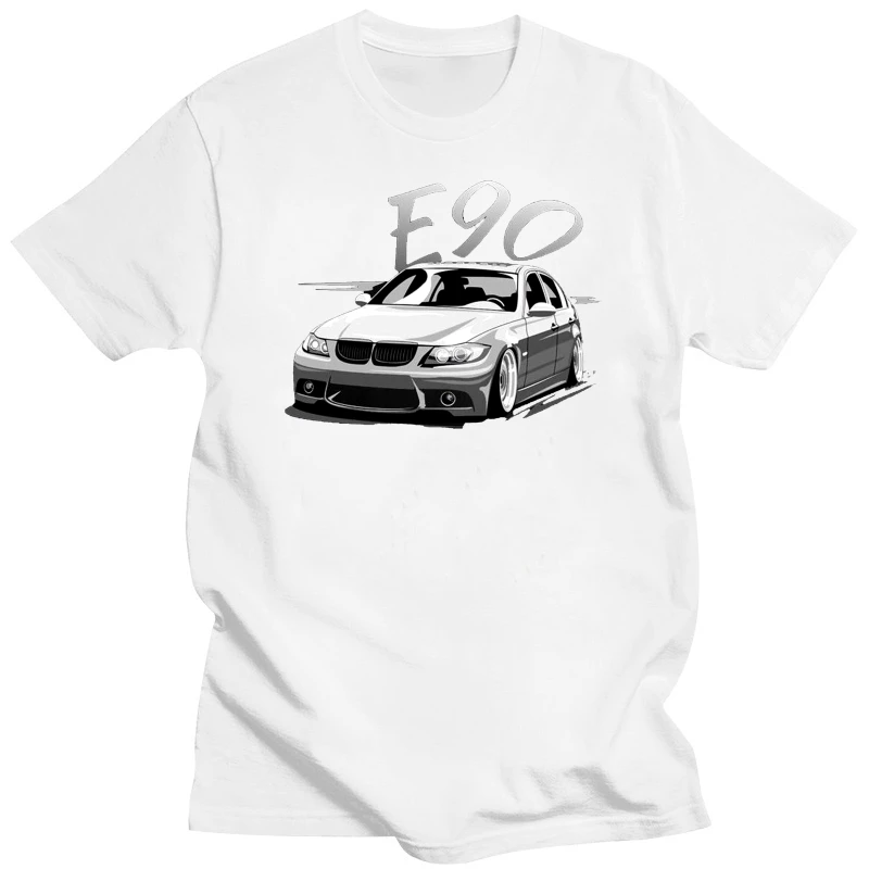 

2018 модная летняя футболка немецкая Классическая легендарная машина E90 мощная повседневная с коротким рукавом