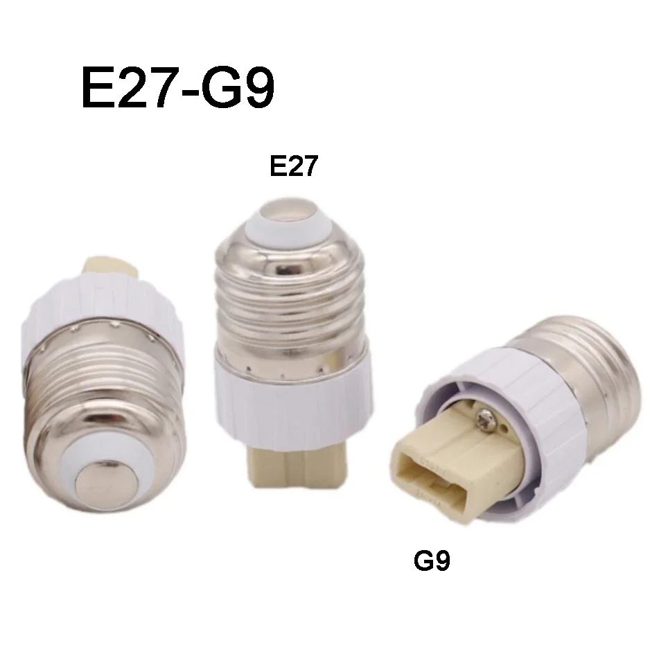 

E27 to G9 lamp Holder Converter Socket Conversion Light Bulb E27-G9 Base Type Adapter 100-250V AC Fireproof Material