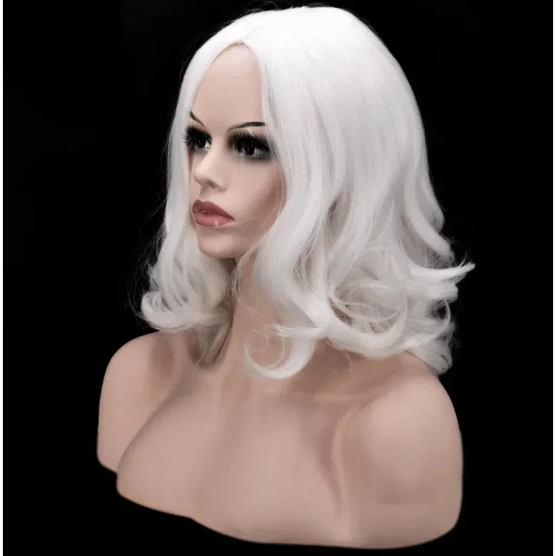 Z Рождественский парик с бородой Санта-Клауса 60/80 см белые вьющиеся длинные