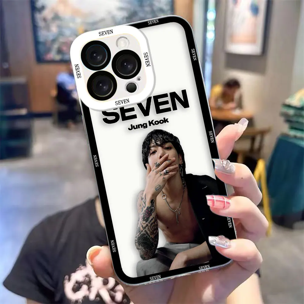 Фото Чехол для телефона S-Seven Gold J-Jungkook J-Jeon Clear для Samsung A03S A04 A05 A05S A06 A7 A12 A13 A14 A15 A16 NOTE 10 20 ULTRA №4