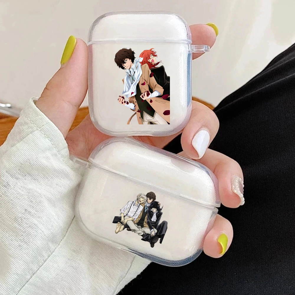 

Anime Bungou Stray Dogs Dazai Osamu Soft silicone TPU Case For AirPods Pro 1 2 3 Clear Wireless Bluetooth Earphone Box Cover